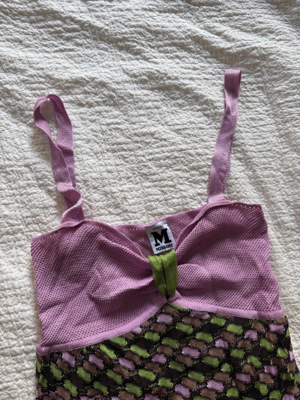 Missoni Lilac Geometric Knit Mini Dress IT 38 - Picture 4 of 5